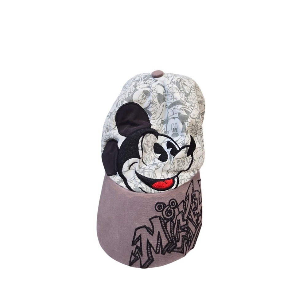 Disney Parks Mickey Mouse Adult Adjustable Hat Gray White Black Red